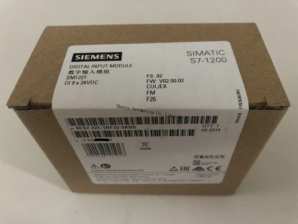 Оригинальный SIMATIC S7 1200 цифровой вход SM 1221 модуль 6ES7221 1BF32 0XB0 входной 6es7221 1bf32 0xb0 8 DI 24V