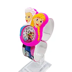 Силиконовые печатных ремень принцесса детей часы для женщин девушки браслет подарок ученик начальной школы спортивные часы детские часы