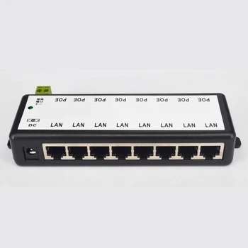 

CTVMAN POE Injector 8ch Splitter Power Over Ethernet 8 Ports Connectors IEEE802.3af/at Power Adapter For CCTV Security IP Camera