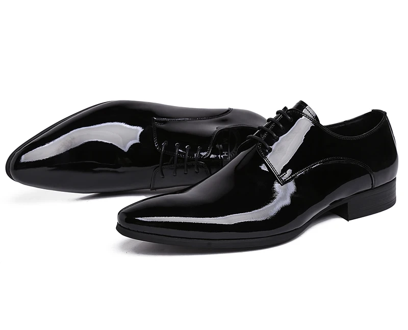 Генрих Туфли под платье без каблука свадебные туфли Лакированная кожа Мокасины Мужская обувь Элитный бренд итальянский Брендовая обувь Erkek Ayakkabi