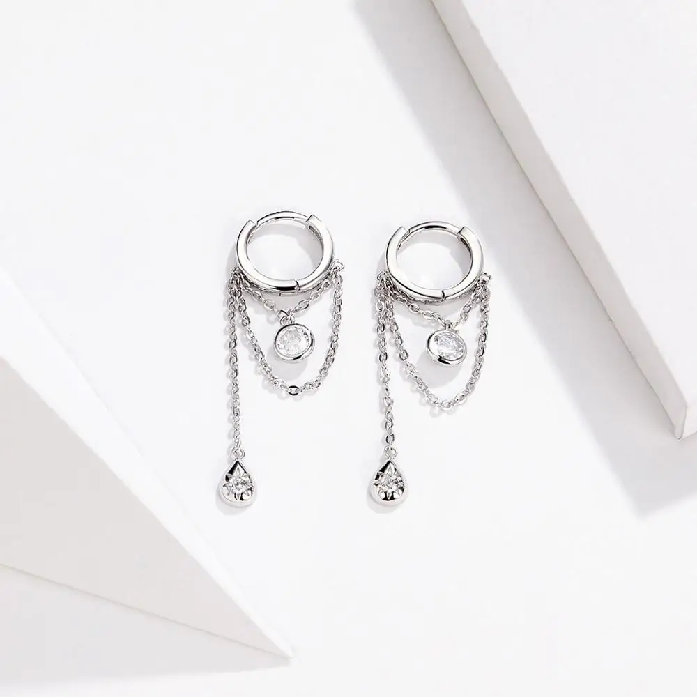 2018 Hot Sale Fashion Jewelry Drops of water Brincos Oorbellen Long Statement Tassel Zircon Drop Earrings For Women Gift