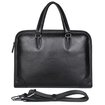 

100% Genuine Leather Business Briefcases Lawyer Handbag Men's Shoulder Bag 7402A