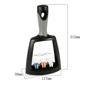 

RISAMSHA Three-stage White Fused Alumina Knife Sharpener Knife Grinder Sharpening Stone Black Handle Sharpener