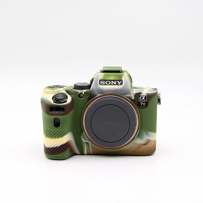 Мягкий силиконовый чехол для камеры sony A7 II A7II A7R Mark 2 резиновый защитный чехол - Цвет: Green