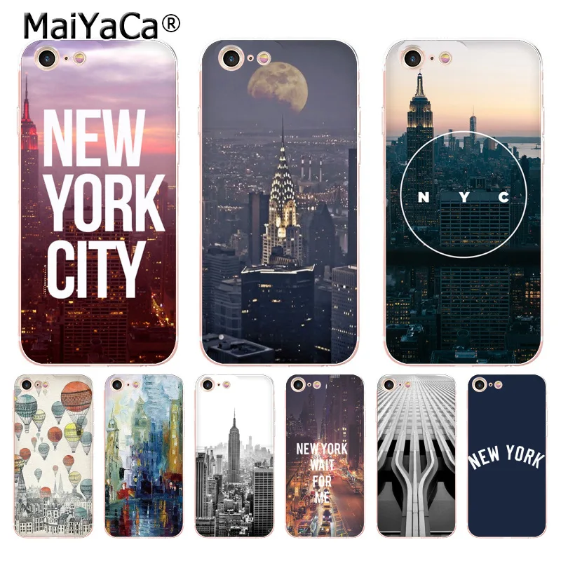MaiYaCa New York City building цветной прозрачный мягкий чехол из ТПУ для iPhone 8 7 6 6S Plus X 10 5 5S SE 11pro