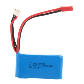 

ABKT-7.4V 1100mAh Li-Po Helicopter Battery for WLtoys A949 A959 A969 A979 V912 V913 V262 L959 T23 T55 F45 Spare Part Rrpalcement