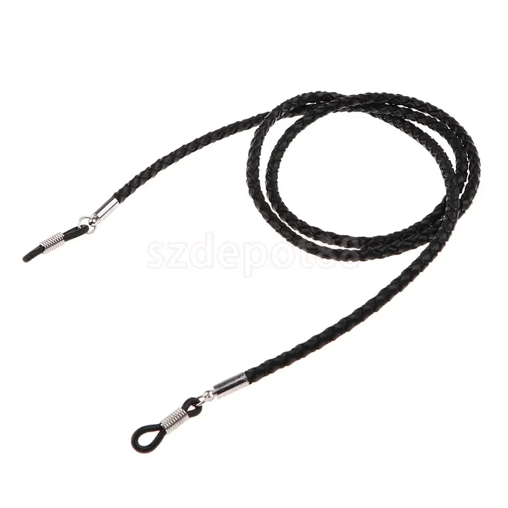 PU Leather Braid Sports Eyeglass Spectacles Glasses Chain Sunglasses Holder Neck Cord Strap Lanyard String Rope Retainer