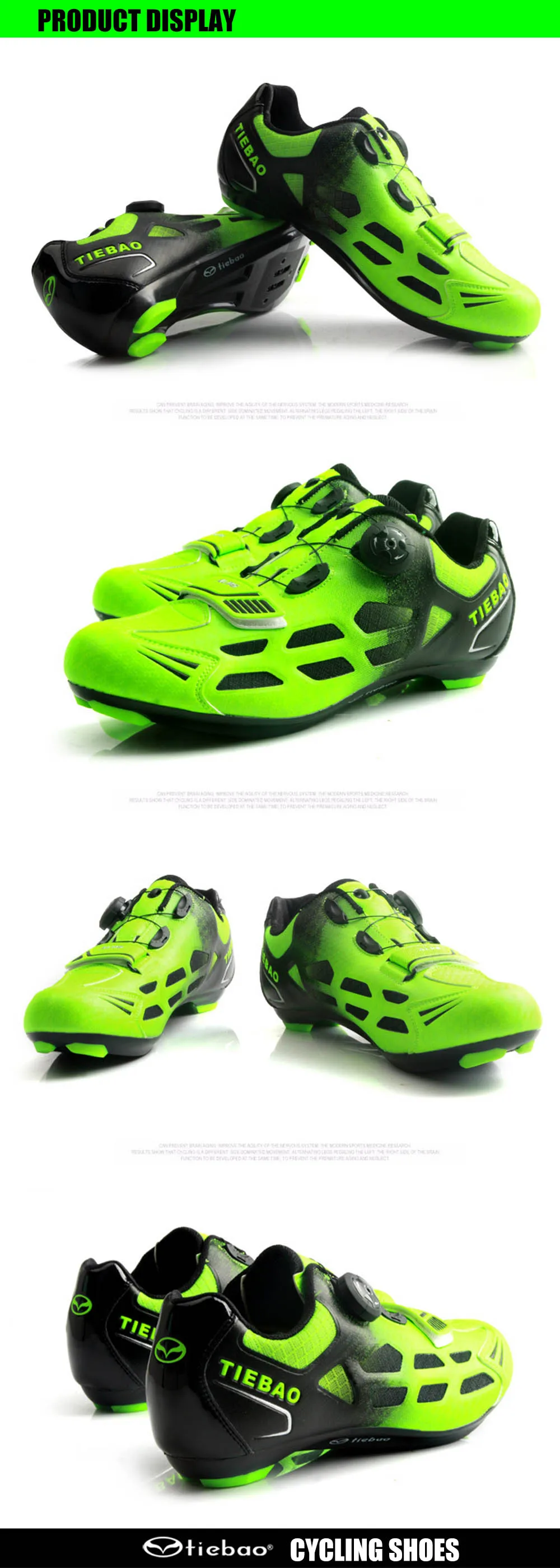 TIEBAO Road Cycling Shoes sapatilha ciclismo Men add pedal set Pro Team Rubber Breathable Unlocked Bicycle sports Bike Shoes