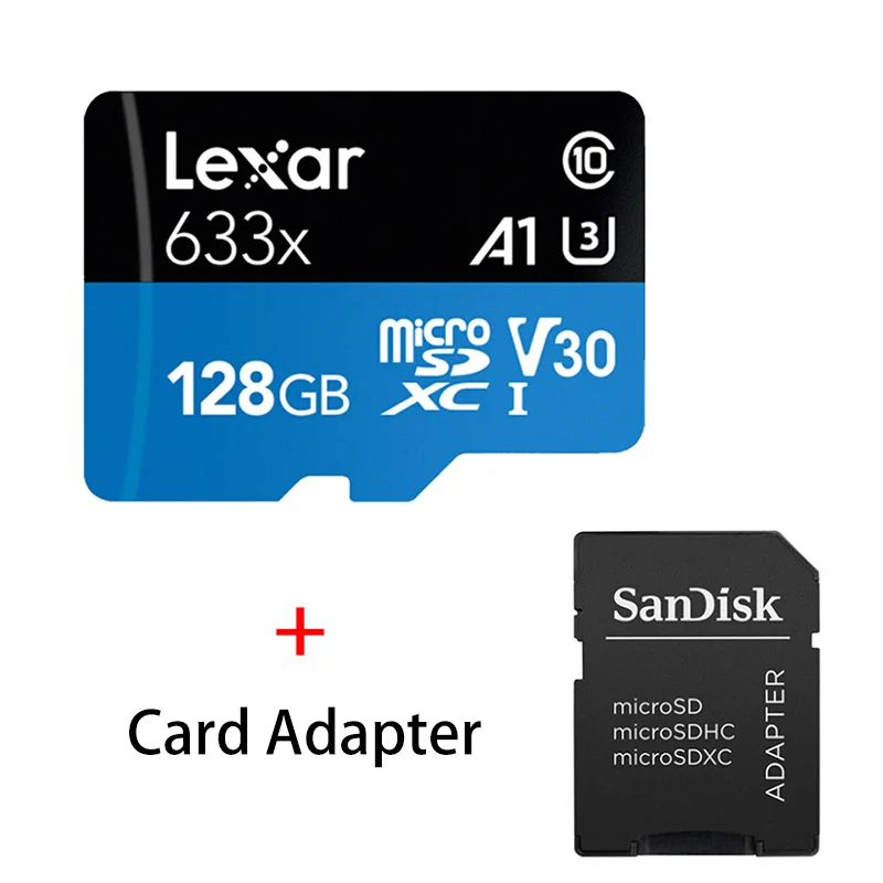 Lexar 633X Micro SD 128 ГБ 32 ГБ 64 Гб 256 ГБ 512 Гб 16 Гб Micro SD карта SD/TF флэш-карта памяти 32 64 128 Гб microSD для телефона - Емкость: TF633X-128G-KT2