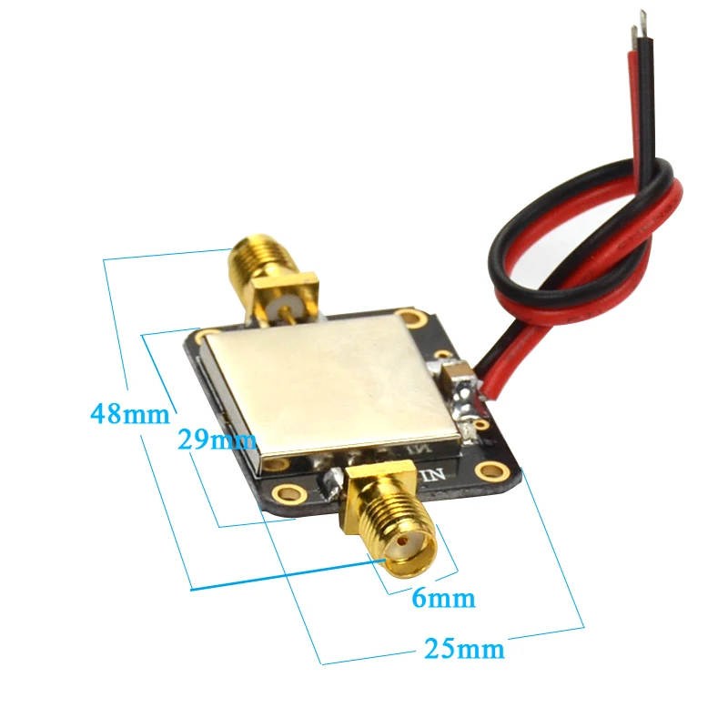 AIYIMA 0,01-2000 МГц 2 ГГц LNA широкополосный РЧ малошумный модуль усилителя VHF/UHF усиления 32 дБ