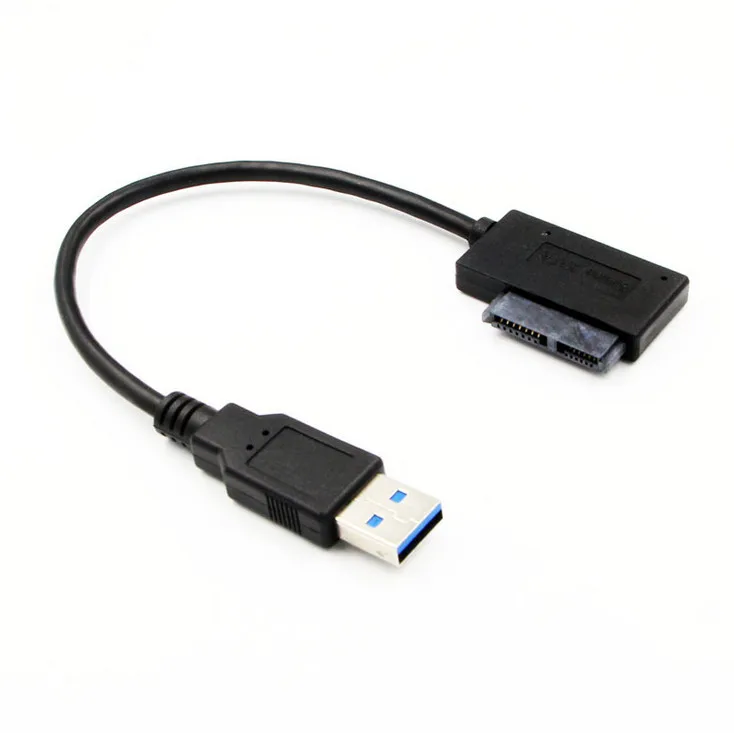USB3.0 Slim SATA TO USB adapter Converter for laptop's DVD optical drive 7+6 pin