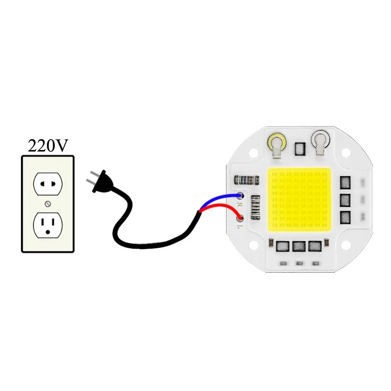 LED COB Light Beads 20W 30W 50W Surge Prevention Smart IC 220V LED Chip No Need Driver For DIY LED Spotlight Floodlight Lighting