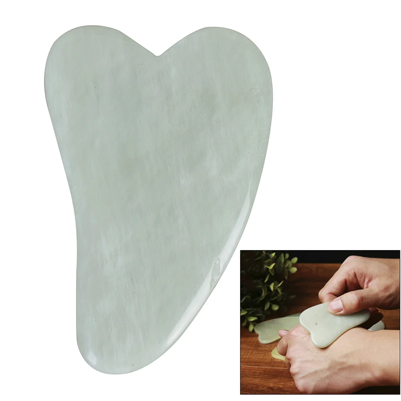 

Spa Acupuncture Scraper For Back Face Arm Leg Natural Jade Stone Gua Sha Scraping Board Body Care Massage Tool