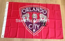 Orlando City SC Flag 3ft x 5ft Polyester MLS Orlando City SC Banner Flying Size No.4 144* 96cm QingQing Flag
