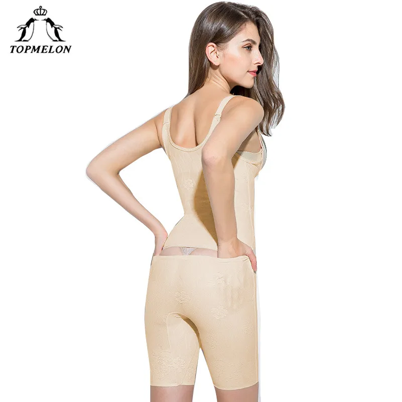 TOPMELON Women Sexy Body Shaper Plunge U Underwear Slimming Bodysuits Butt Lifter Softt Waist Trainer Tummy Control Shapewear