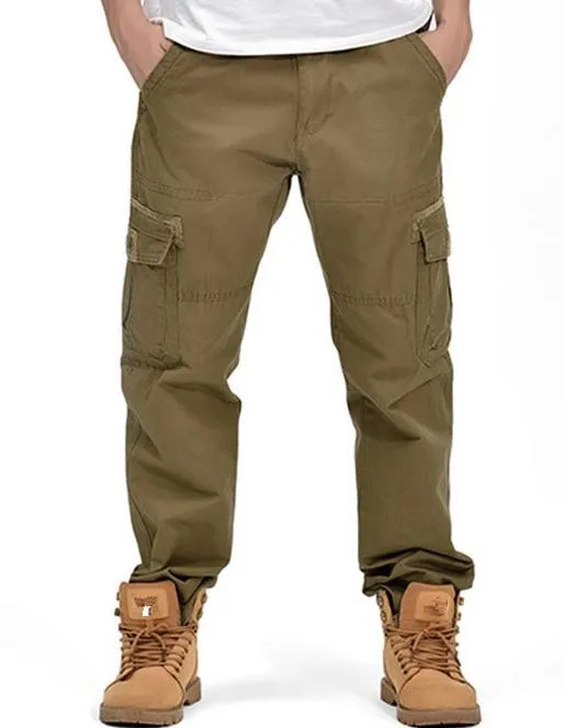 1977 модные хлопковые мужские брюки карго Осень Зима Прямые Большие размеры в целом мужские длинные брюки 34 36 38 низ