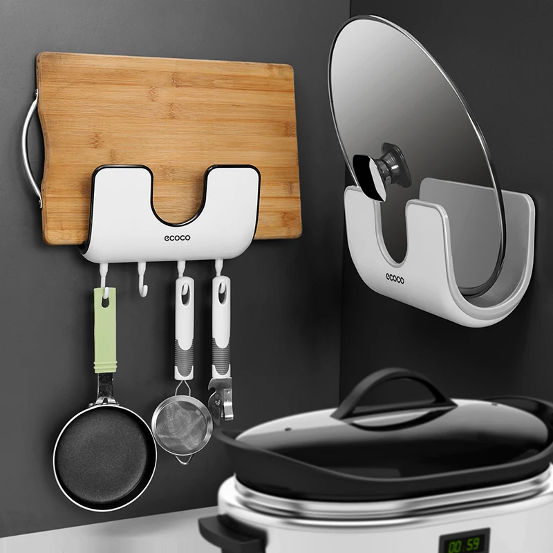 

Pot Lid Holder Kitchen Organizer Cutting Board Spoon Pan Cover Pot Holder Lid Stand Hooks Storage Kitchen Thing Pot Cover Rack