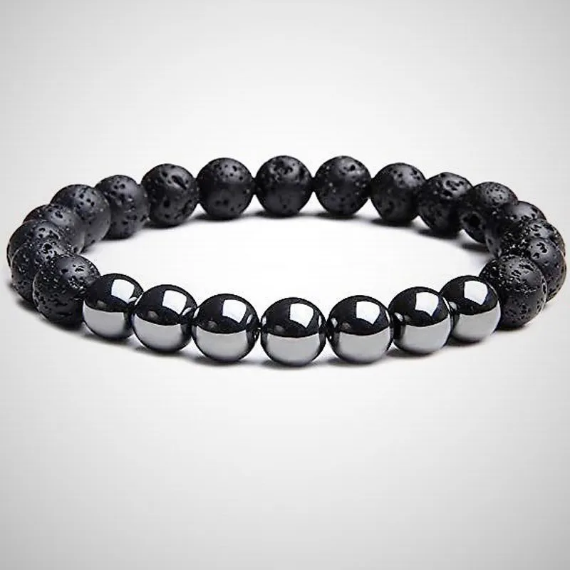 

3 Style Natural Stone Bead Bracelet Men Minimalist Classic Distance Bracelet Fashion Jewelry Gift Male Accessories 2019