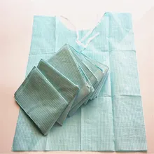 50 шт./лот Водонепроницаемый Одноразовый стоматологический нагрудник галстук-бабочка для гигиена полости рта лечение аксессуары нагрудник