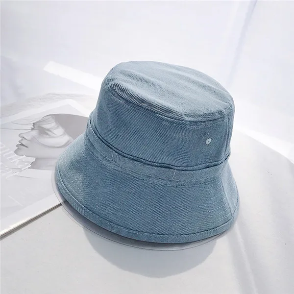 light denim blue USPOP, новинка, джинсовые шляпы, женские, мужские, с коротким козырьком, с плоским верхом, шапки, унисекс, повседневные, весна-лето, хлопковые шапки - Цвет: light denim blue