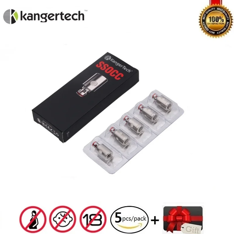 

KangerTech SSOCC Stainless Steel Organic Cotton Coil 0.5ohm ssocc Coils for Subtank Series Toptank Nebox Protank NI 200 0.15ohm