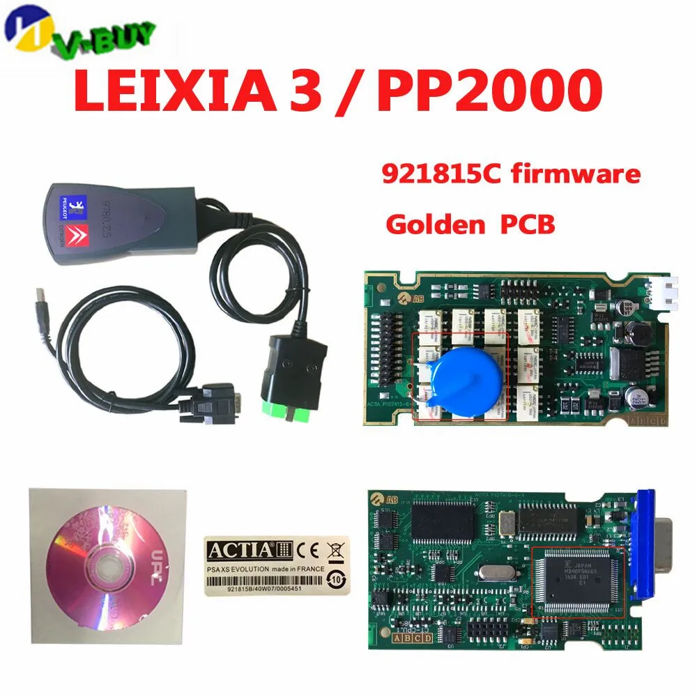 

High Quality Lexia3 with Serial 921815C Firmware Golden PCB lexia PP2000 Lexia 3 Diagbox V7.83 Lexia-3 diagnostic tool