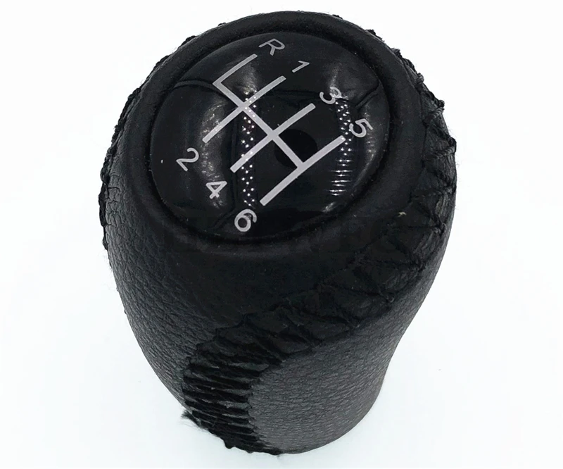 Free Shipping 6 Speed Leather Gear Knob Stick Shift For Mazda 3 BK BL 5