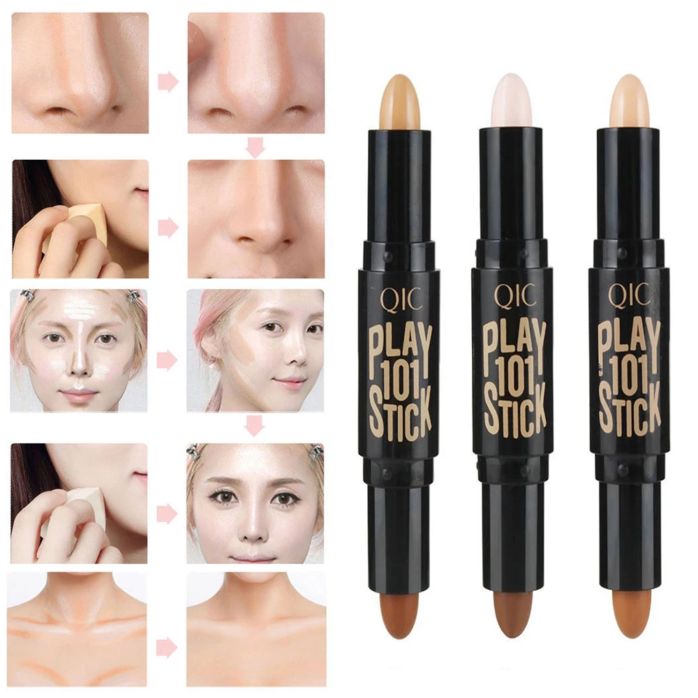 

New Lady Facial Highlight Foundation Base Contour Stick Beauty Make Up Face Powder Cream Shimmer Concealer Camouflage Pen Makeup