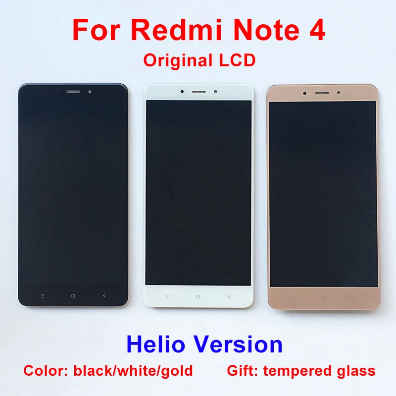 

for Xiaomi Redmi Note 4 LCD Original Display Touch Screen with Frame 5.5 inch for Redmi Note 4 LCD Helio Version
