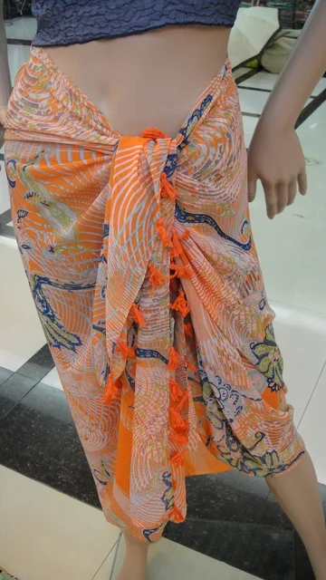 de mujer Abrigos Borla Bufanda de Fringe de Seda Algodón Faldas Sarong playa Playa Ropa verano w1wzgv