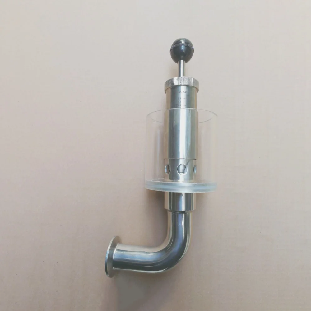 1," тройной зажим 0,2-2,2 бар регулируемый предохранительный клапан сброса давления санитарный SUS304 нержавеющая сталь для пива