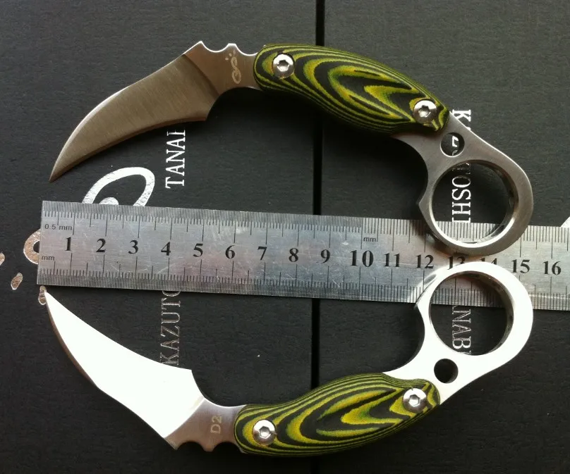 

Vellance Limited Edition Karambit Knife D2 Steel 0.8CM Thickness Tactical Outdoor Survival Pocket EDC Tools Mini Claw Knives