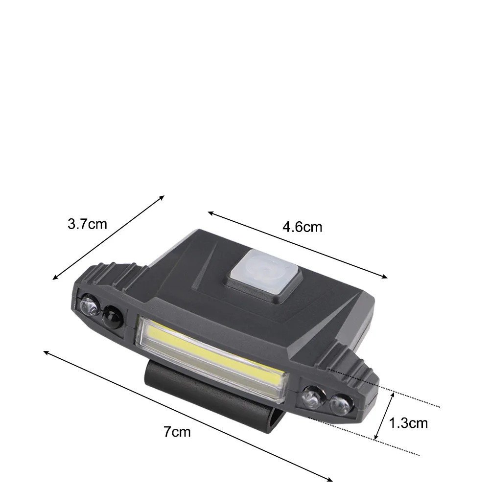 Сани удара светодио дный Кепки свет фар зарядка через usb фара фонарик индукции клип на шляпа свет Рыбалка Фара с Батарея