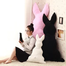 120cm Large Plush Stuffed Cartoon Sketch Rabbit Toy Big Back Bunny Doll Cute Animal Throw Pillow Rabbit Cushion Gift For Kids