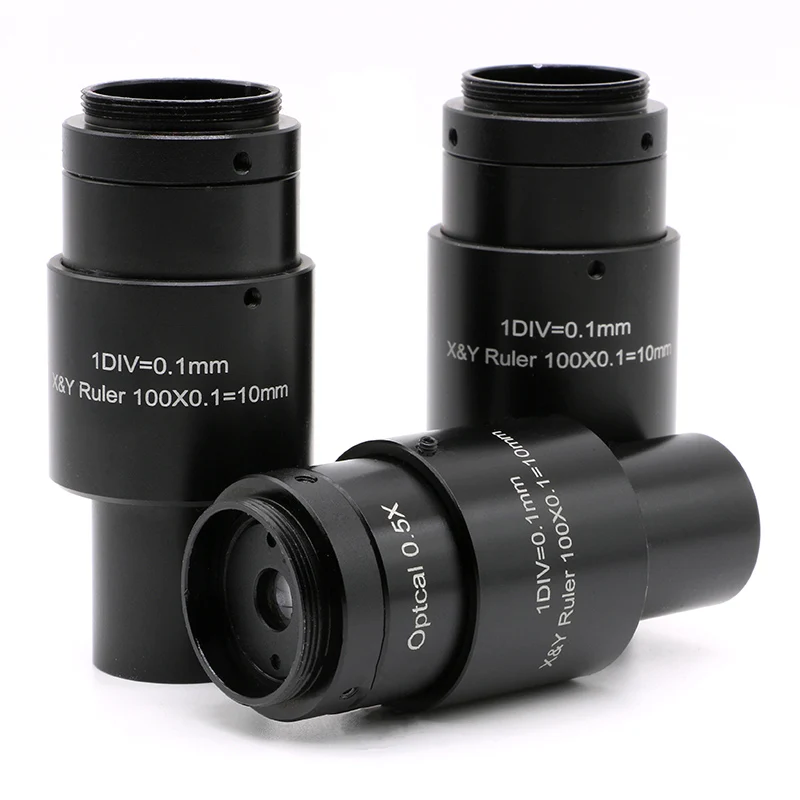  Adjustable 0.5X Reduction Lens Microscope Eyepiece 0.5X C-mount Lens 23.2mm with or without Cross R