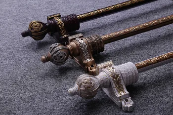 

30mm Roman rods European curtains thick aluminum alloy single and double gorgeous curtain rods