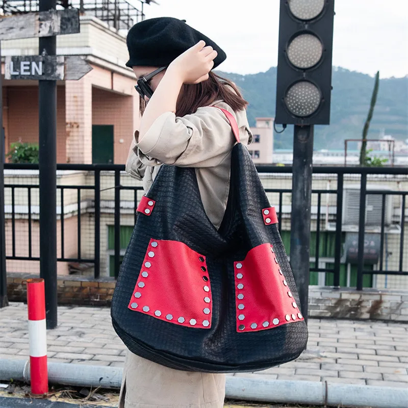 QINRANGUIO bolso de hombro para mujer 2019 nuevo diseño bolso de mujer Patchwork de cuero genuino bolsos de bandolera para mujer bolsos de cuero - 2