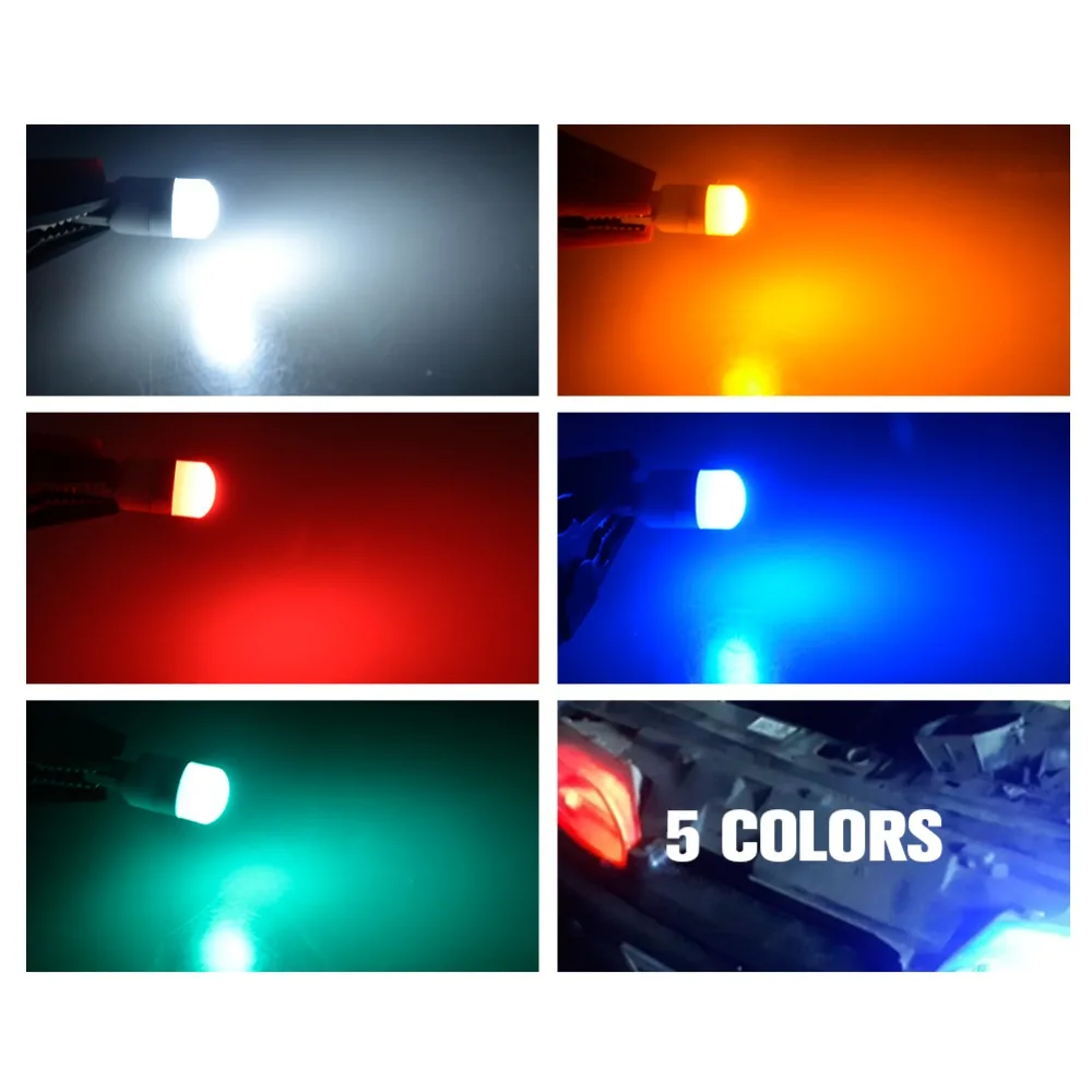 ATcomm 2 шт. T10/W5W Светодиодная автомобильная лампа Canbus желтый/красный 168 194 авто