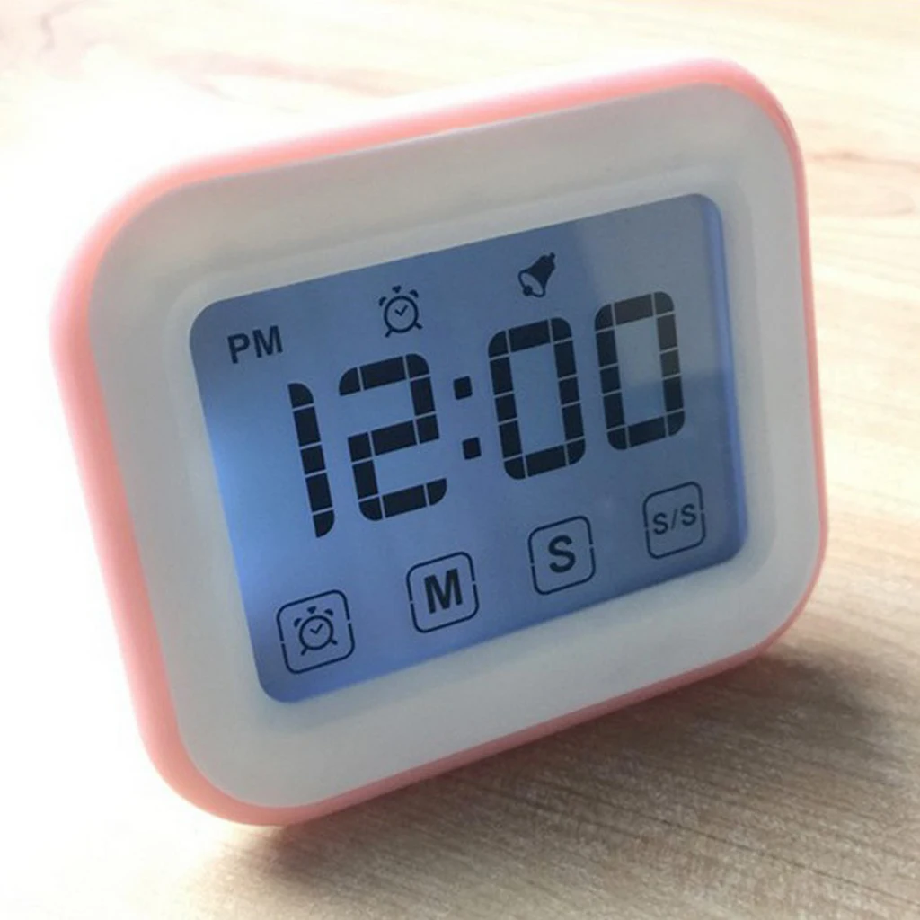 Minutes/Sec/Hour Kitchen Timer Cooking Analog Count Alarm Clock,Battery Power, LCD Touch Screen