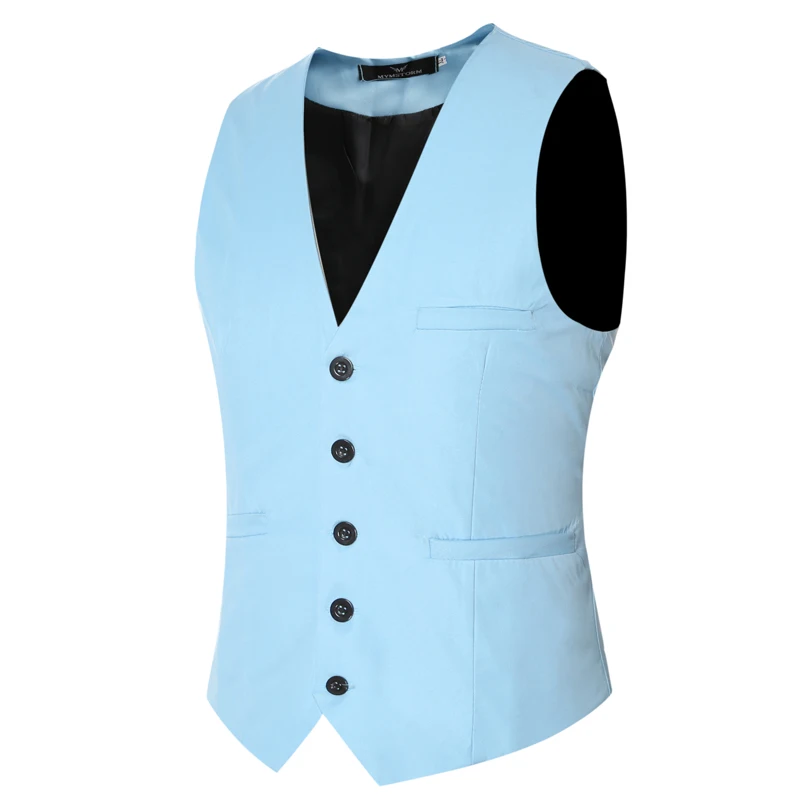 Wedding Waistcoats for Men Slim Fitenss Sleeveless Suit Jacket Single