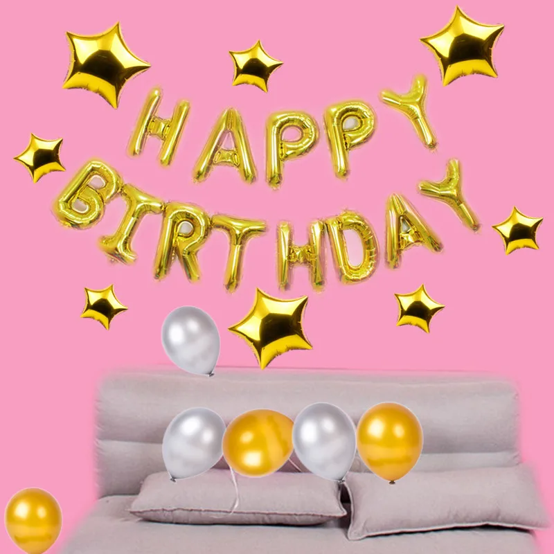 KAMMIZAD-27-Pieces-Foil-Happy-Birthday-Letter-Balloons-silver-star-air-ballon-for-Party-Decoration-wedding_