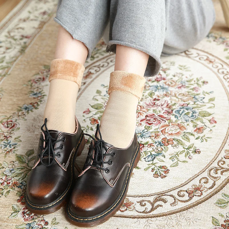 

winter short socks women Macaron color cute socks cotton warm sock wide mouth halloween socks colorful