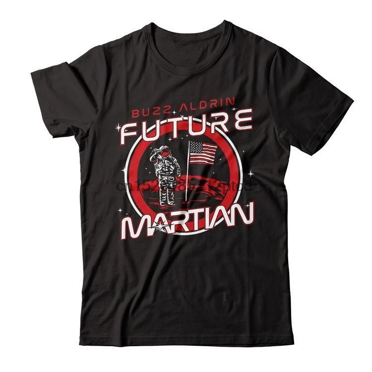 

Official Buzz Aldrin Future Martian Black Tees T-Shirt Clothing