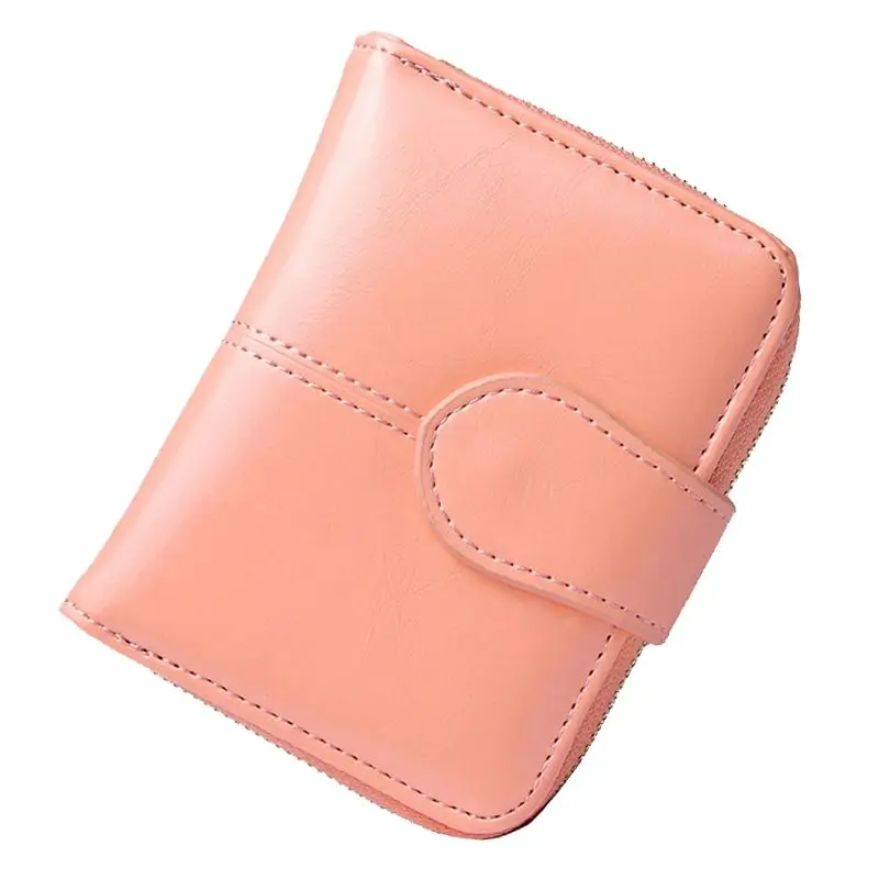 Мини-кошелек женский короткий кошелек обертка для монет клатч сплошной цвет - Цвет: P