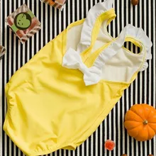 Купальный костюм принцессы для маленьких девочек; бикини; цельный купальный костюм без рукавов для маленьких девочек; купальный костюм в европейском и американском стиле