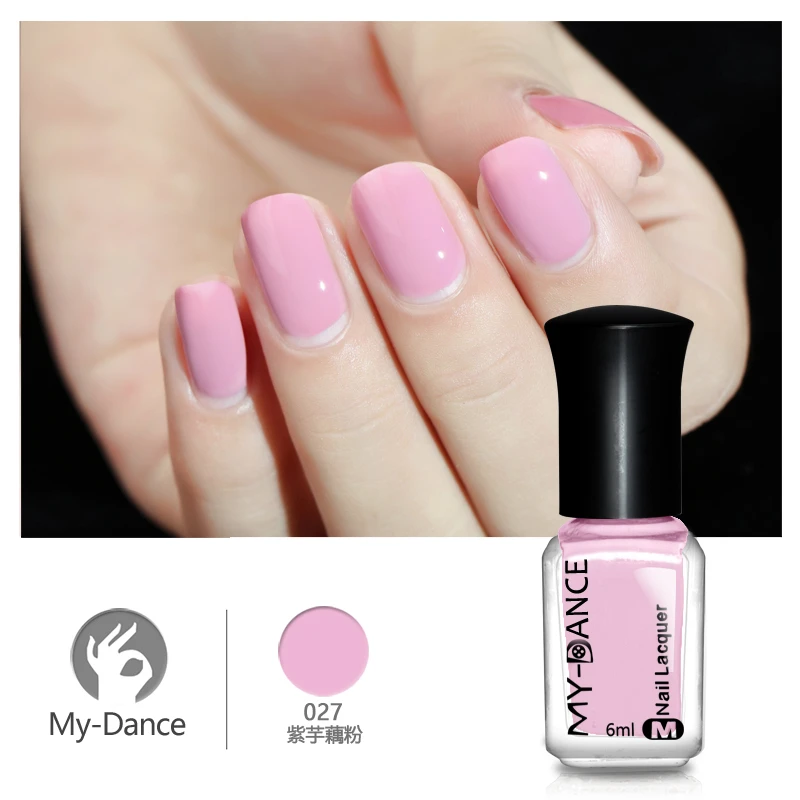 MYDANCE 1 Bottle 6ml Nude Pink Nail Polish Long Lasting Nail Lacquer 