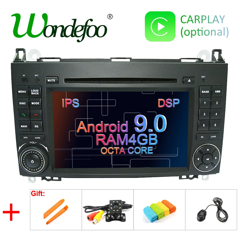 

DSP IPS Android 9.0 64G 2 din GPS For Mercedes Benz Sprinter B200 W209 W169 W169 B-class W245 B170 Vito W639 A180 A160 W906 PC
