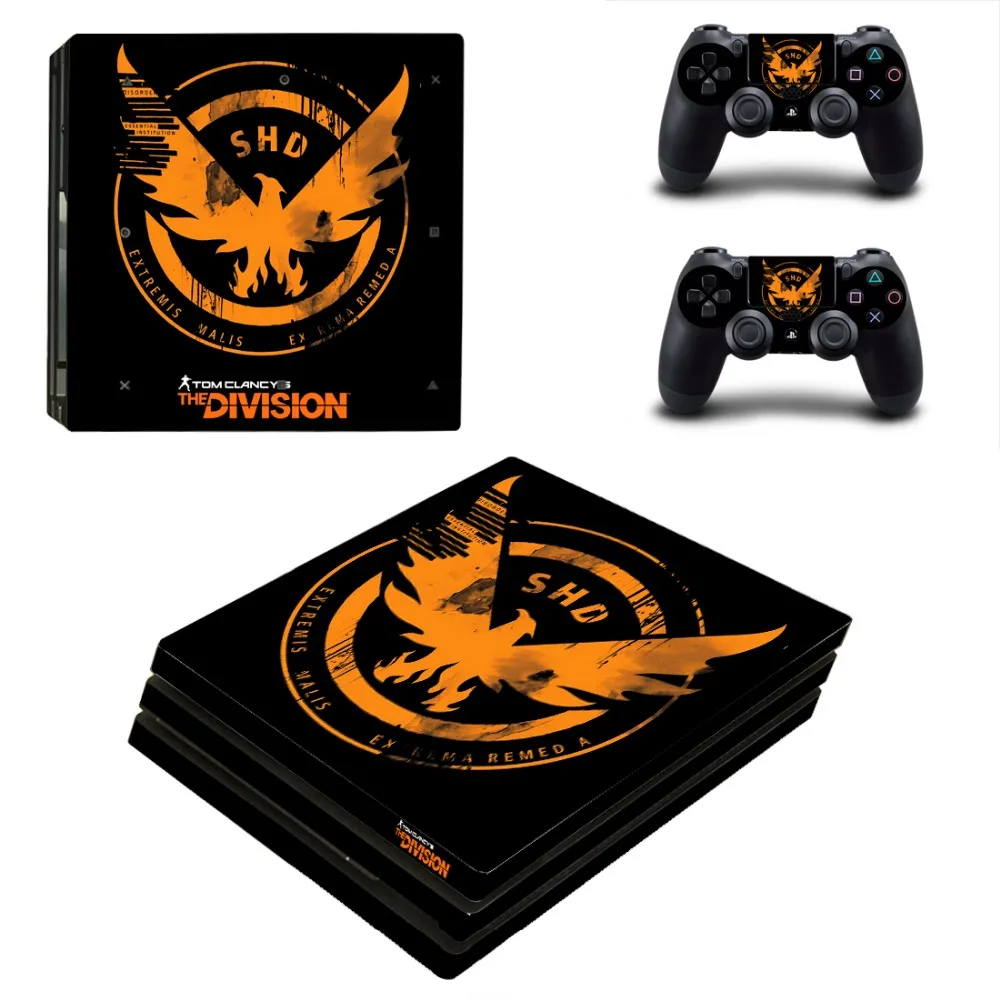 

TOM CLANCY'S THE DIVISION Vinyl Cover Decal PS4 Pro Skin Sticker for Sony PlayStation 4 Pro Console 2 Controllers Skins