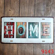 Винтажные металлические жестяные знаки английский номер автомобиля Лицензия пластинчатая доска плакат Бар Клуб стены гараж украшение дома 15*30 см