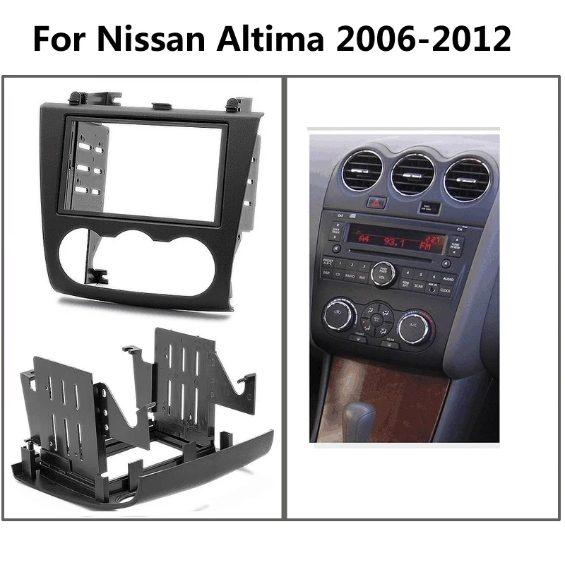 Double Din In dash Car Fascia For Nissan Altima 2006 2012 Audio Frame